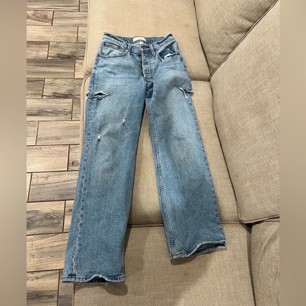 Abercrombie curve love low rise baggy jeans